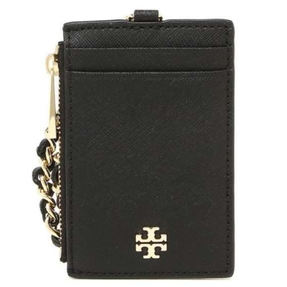 Tory Burch Accessories - NWT Tory Burch Emerson Black Leather Lanyard Coin